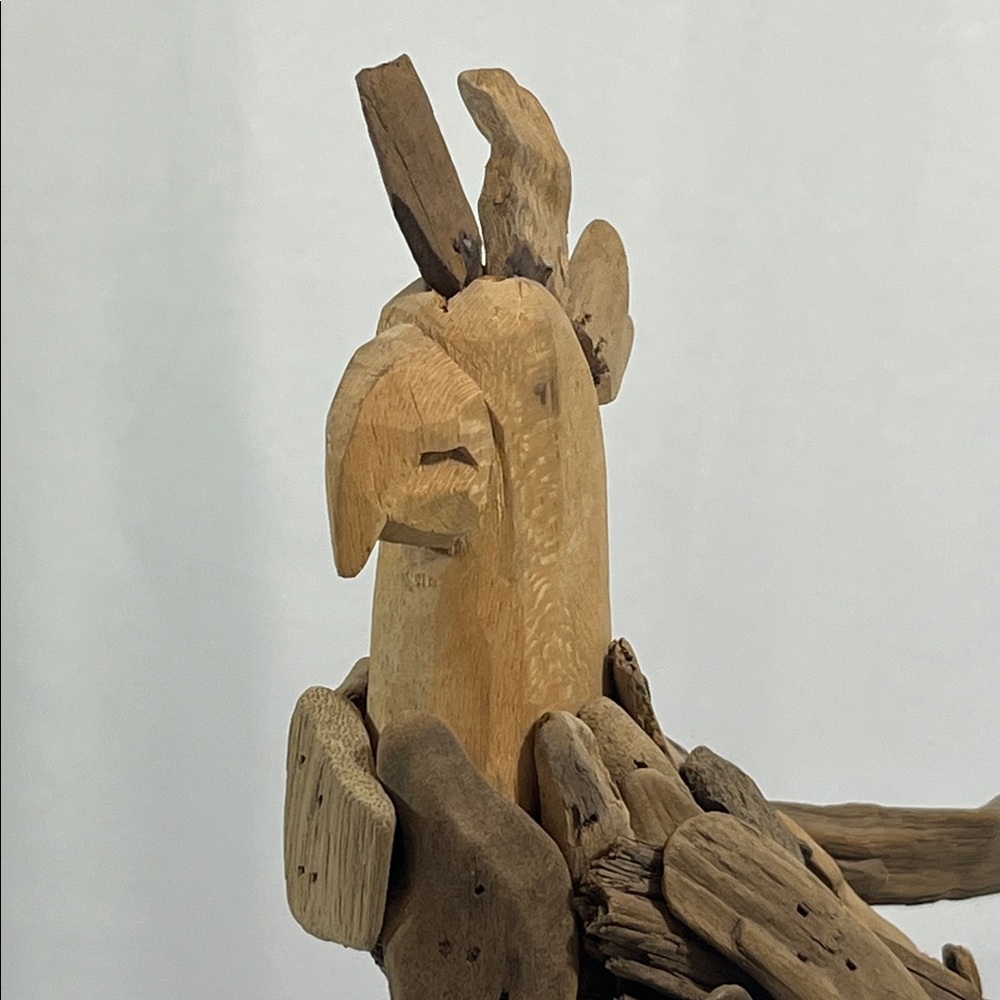 Driftwood Folk Art Bird Handmade Unsigned 17” Naturalist - Picture 9 of 9